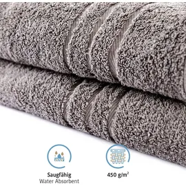 Komfortec Handtuchset 80 x 200 cm grau 2 St.