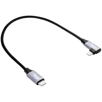 Akyga USB-Kabel USB-C® Stecker, Apple Lightning Stecker 0.30m Schwarz AK-USB-55
