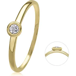 Diamantring ONE ELEMENT "0,05 ct Diamant Brillant Ring aus 585 Gelbgold" Gr. 60, gold, Fingerringe, Damen, 60,mit Diamant, Gelbgold 585-Diamanten, Gelbgold 585, Diamanten, Damen Gold Schmuck