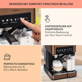 Klarstein Arabica Comfort Siebträgermaschine Kupfer-Metallic