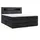 m-punkt Boxspringbett KUBA KING mit Bettkasten 180 x 200 cm Webstoff Schwarz