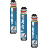 3x PU Schaum 750 ml Bauschaum Montageschaum Pistolenschaum Schnellschaum Profi