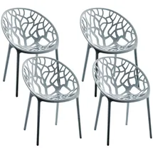 CLP Hope Gartenstuhl Sessel 59 x 59 x 80 cm grau 4 St.