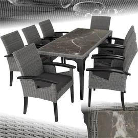 Tectake Foggia Set 8-tlg. Grau