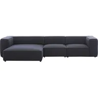 W.Schillig Ecksofa »around-the-block«, mit eleganter Biese, mit Federkern, Breite 341 cm blau