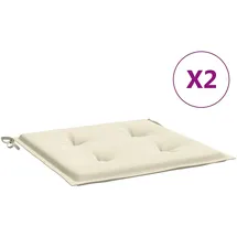 vidaXL Zierkissen 40 x 40 cm Creme 2 St.