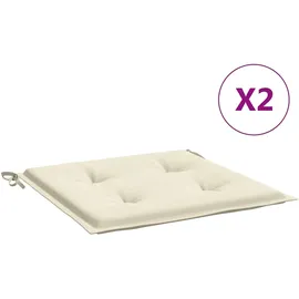 vidaXL Zierkissen 40 x 40 cm Creme 2 St.
