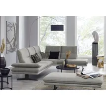 W.Schillig Eckcouch Flachgewebe 284cm 3-Sitzer Grau