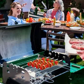 luxuskollektion Grillbesteck-Set 6 Stück Edelstahl weiß