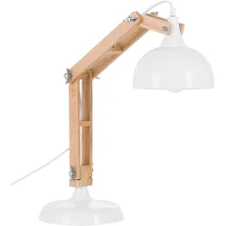 Schreibtischlampe weiß 53 cm Glockenform SALADO