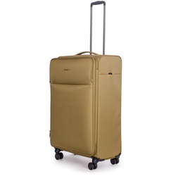 Stratic Reisekoffer  Light + Trolley 80 cm  erweiterbar  4 Rollen 90 l - Braun