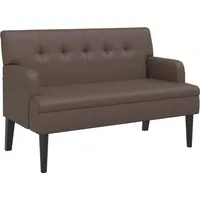 VidaXL Sitzbank mit Rückenlehne Braun 112x65,5x75 cm Kunstleder