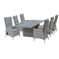 LC Garden »Roma« Gartenset natur 192cm Esstisch + 6