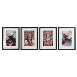Bild DKD Home Decor Kolonial Ethnisch (35 x 2,5 x 45 cm) (4 Stück)