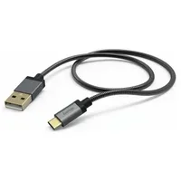 Hama Lade-/Datenkabel Metall USB Type-C, 1,5 m, anthrazit