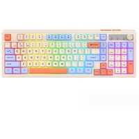 Diida Mechanische Dualmodus-Bluetooth-Tastatur,beleuchtete Gaming-Tastatur Gaming-Tastatur (Wiederaufladbare Bluetooth-Tastatur,Multimedia-Funktionen,Fn-Taste) blau