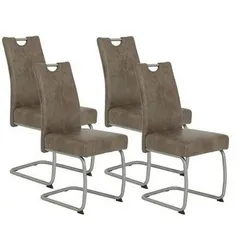 Schwingstuhl gepolstert 4er-Set
