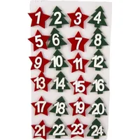 MICA Living Adventskalendersticker Zahlen - rot/grün/weiß - ca. 3