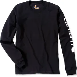 CARHARTT Logo Langarmshirt schwarz L