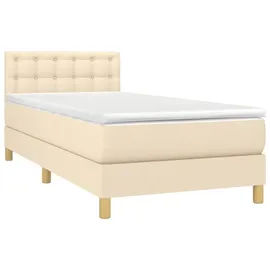 vidaXL Boxspringbett 90 x 200 cm Creme