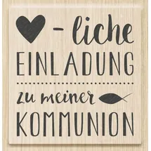 KnorrPrandell Herzliche Einladung Kommunion Stempel Beige