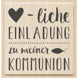 KnorrPrandell Herzliche Einladung Kommunion Stempel Beige