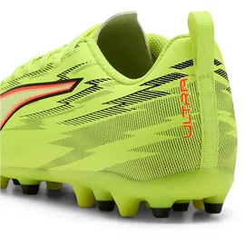 Puma Ultra 6 Play MG Kinder Yellow Alert/Black/Glowing Red 33