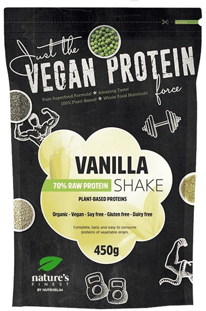 Nature's Finest Bio Vanilla 70% Protein Shake - Vanille Veganer protein shake 450 g