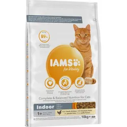 IAMS-Trockenfutter für Vitality Indoor für erwachsene und ältere Katzen, die nicht zu Hause leben, Huhn 10kg