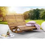 HC Garten & Freizeit Doppelliege 150 x 120 x 66 cm Braun