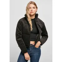 URBAN CLASSICS Ladies Corduroy Puffer Jacket Schwarz XS