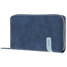 zwei Geldbörse Mademoiselle Wallet Damengeldbörse 19 cm, Nubuk-blue