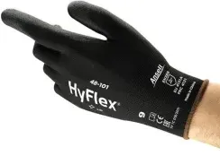 Ansell HyFlex® 48-101 Handschuhe, PSA Kategorie 2, schwarz 48101060 , 1 Paar, Größe 6