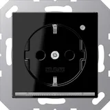 Jung SCHUKO-Steckdose mit LED-Orientierungslicht und Sensor, schwarz
