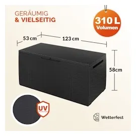 KETER KETER® Auflagenbox Capri Anthrazit 310L mit Rollen