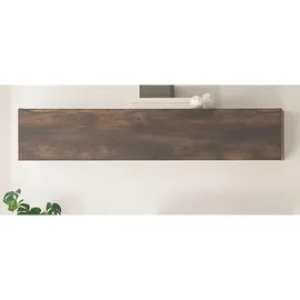 furn.design Hängeschrank, Eiche, Grau, Holzwerkstoff, Nachbildung,Eiche, 152x30x30 cm, Wohnzimmer, Wohnwände, Hängeelemente