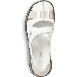 Rieker Damen Geschlossene Ballerinas, Weiß 39