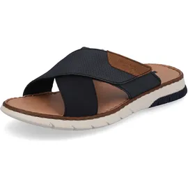 Rieker Pantoletten 25283, Männer Slipper,Backless,Mules,Gartenschuhe,Sommerschuhe,sommerclogs,Sandalen,Freizeitschuhe,blau (14),41 EU / 7.5 UK