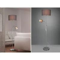 meineWunschleuchte Stehleuchte mit flexibler Leselampe 160cm  - grau