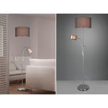 meineWunschleuchte Stehleuchte mit flexibler Leselampe 160cm  - grau