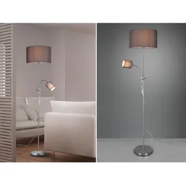 meineWunschleuchte Stehleuchte mit flexibler Leselampe 160cm  - grau