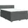 vidaXL Boxspringbett 140 x 200 cm Dunkelgrau