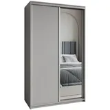 masseno Schwebetürenschrank TAVI 120 x 205 x 60 cm Grau