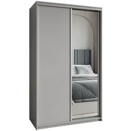 masseno Schwebetürenschrank TAVI 120 x 205 x 60 cm Grau