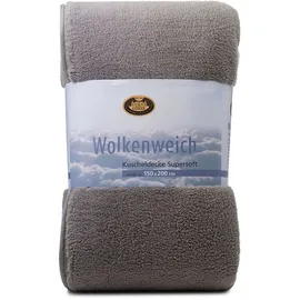 Gözze Wolkenweich Kuscheldecke 150 x 200 cm Silber