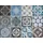 Queence Fliesenaufkleber Mosaik Muster Sticker 12er Set blau/grau