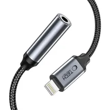 TECH-PROTECT Lightning auf 3,5 mm Adapter Schwarz