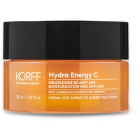 Korff Hydra Energy C Gesichtscreme mit Hydroplus Complex, feuchtigkeitsspendende Formel mit Hyaluronsäure für normale und gemischte Haut, 50 ml