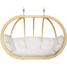 Konsimo Callisto Hölzerner Hängesessel, Für Zwei Personen, Beige - Konsimo®