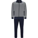 HAJO Herren Hausanzug, lang - Klima-Komfort, Zip-Jacke, Homewear Blau,